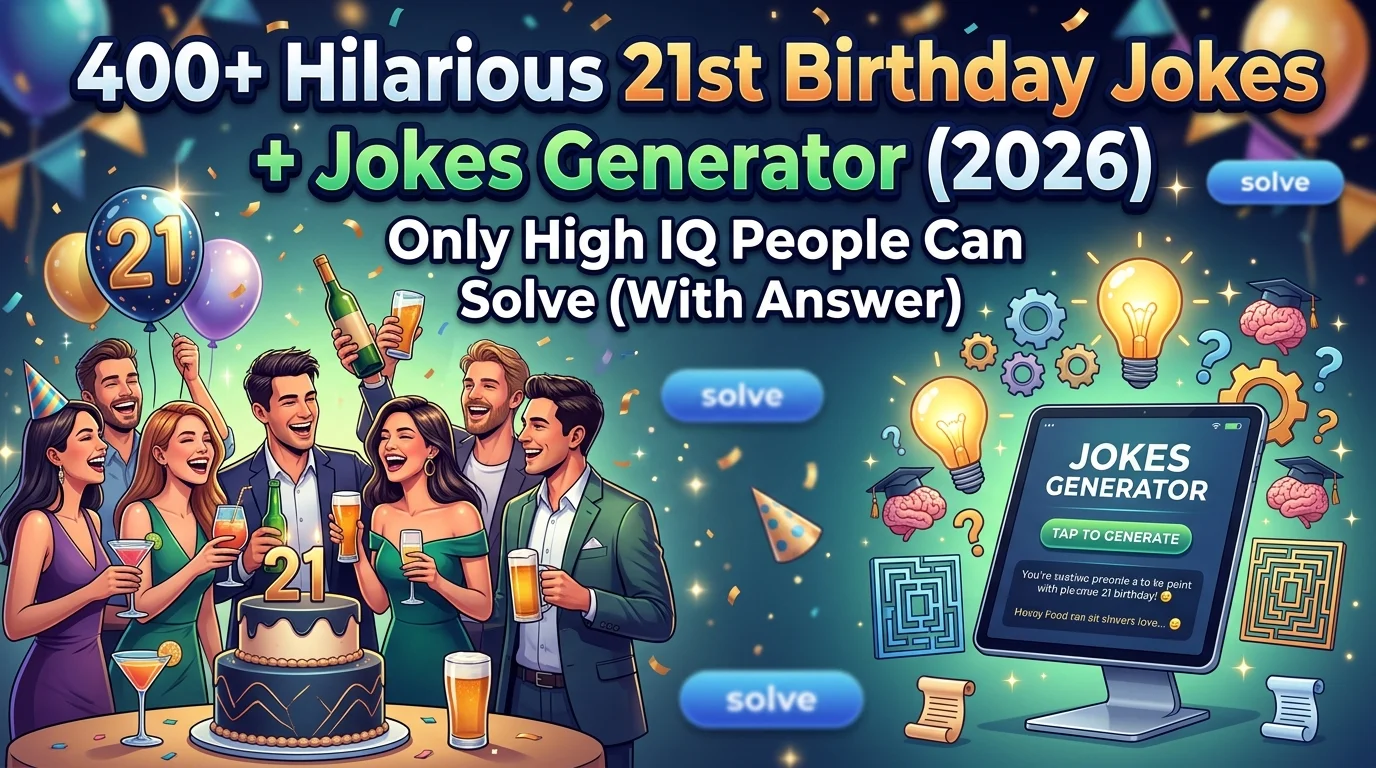 21st Birthday Jokes With Laugh Clouds