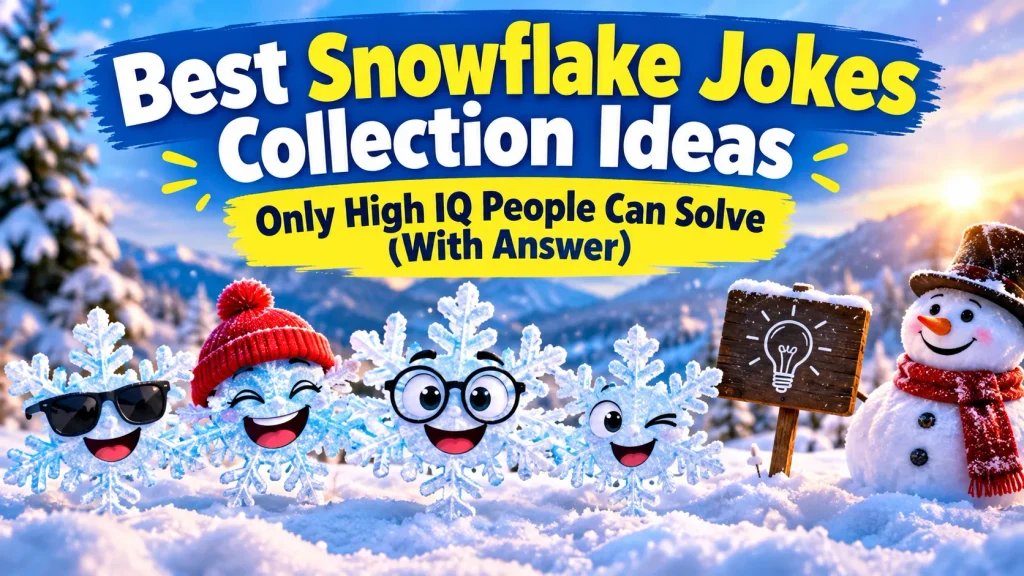 Best Snowflake Jokes Collection Ideas With Laugh Clouds