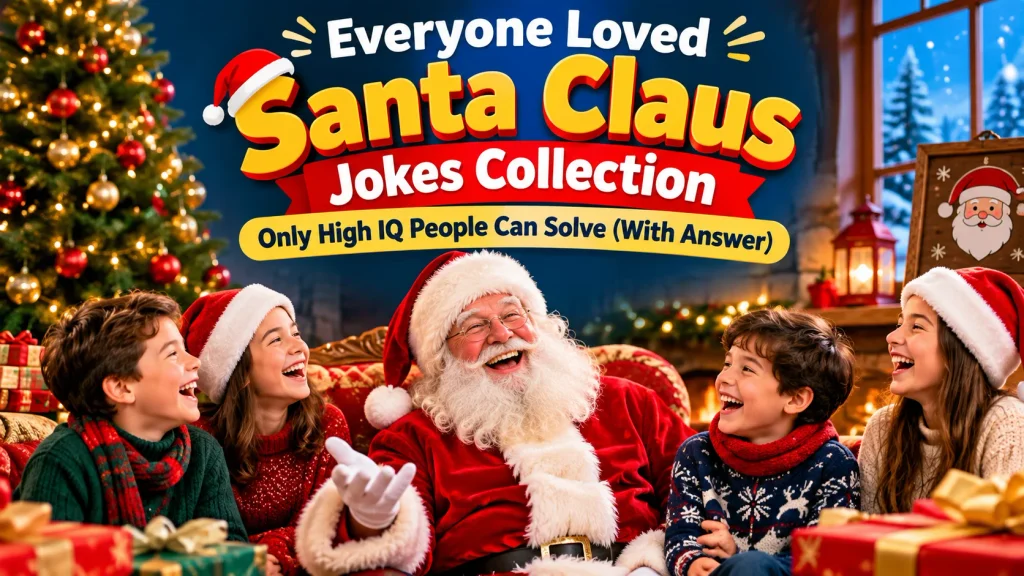 Everyone Loved Santa Claus Jokes Collection With Laugh Clouds