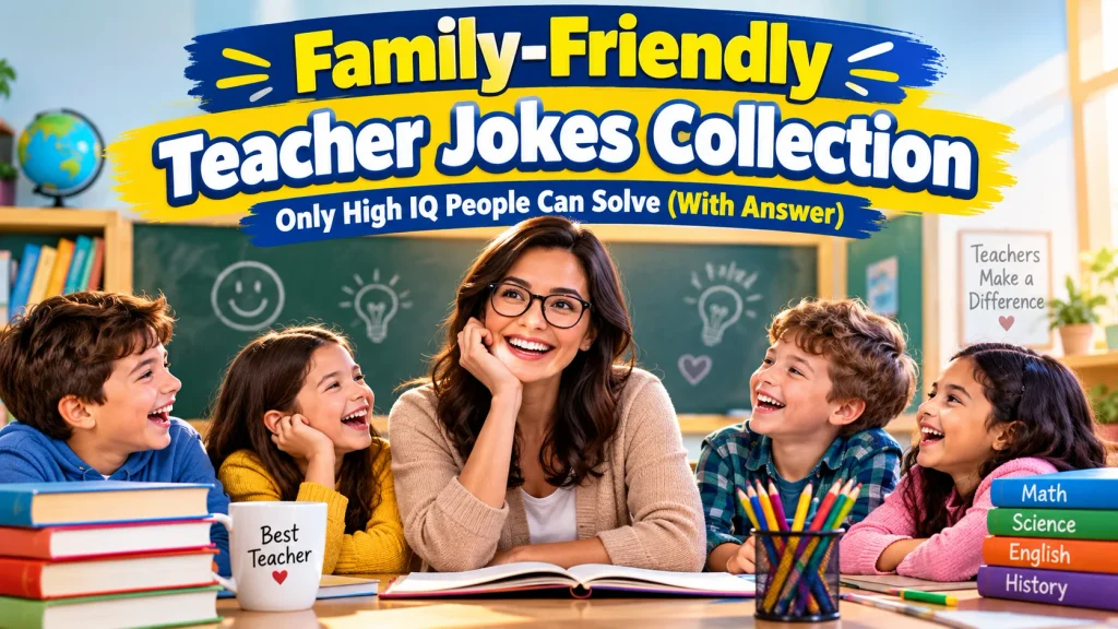 Family-Friendly Teacher Jokes Collection With Laugh Clouds