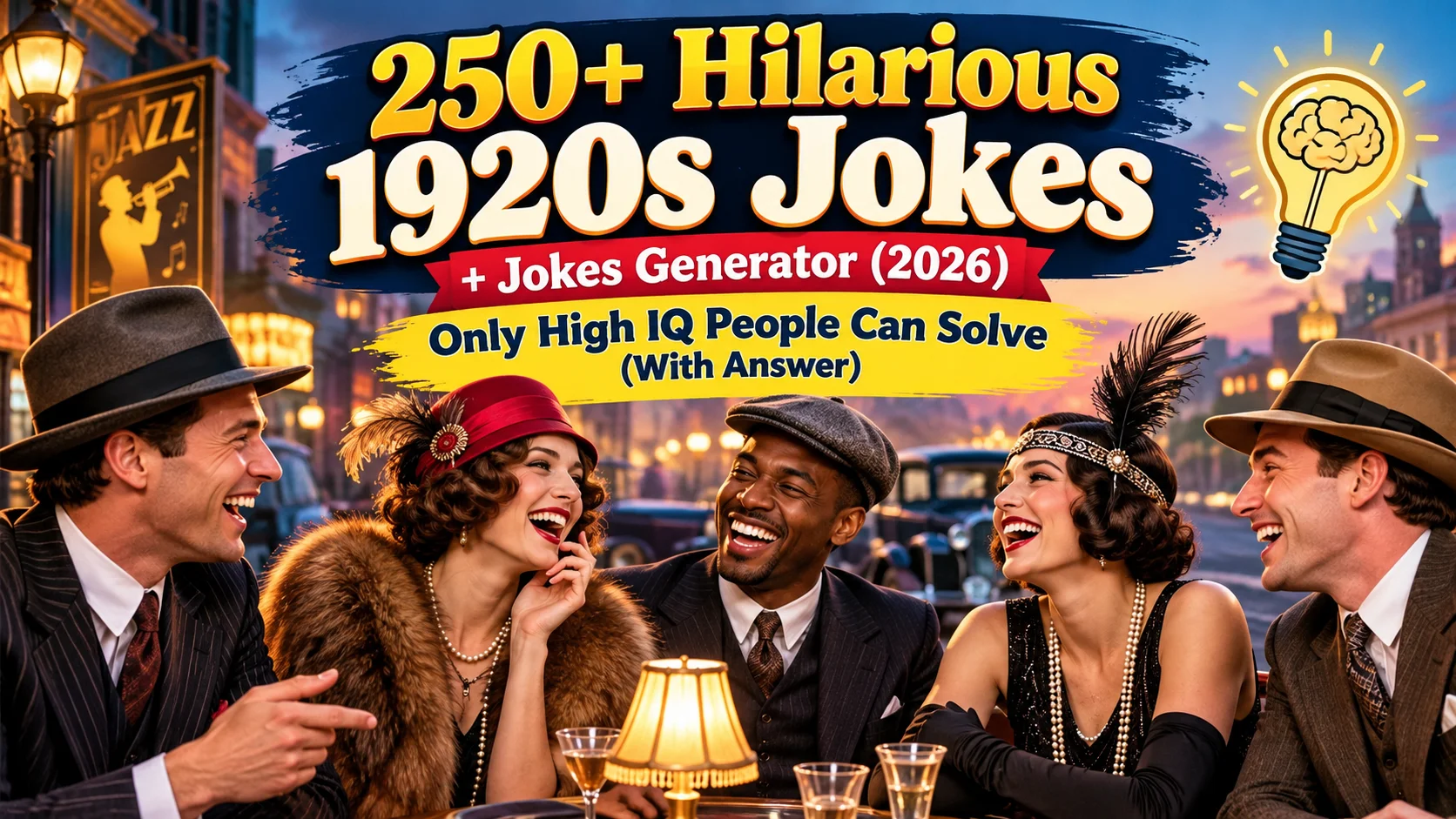 Hilarious 1920s Jokes With Laugh Clouds