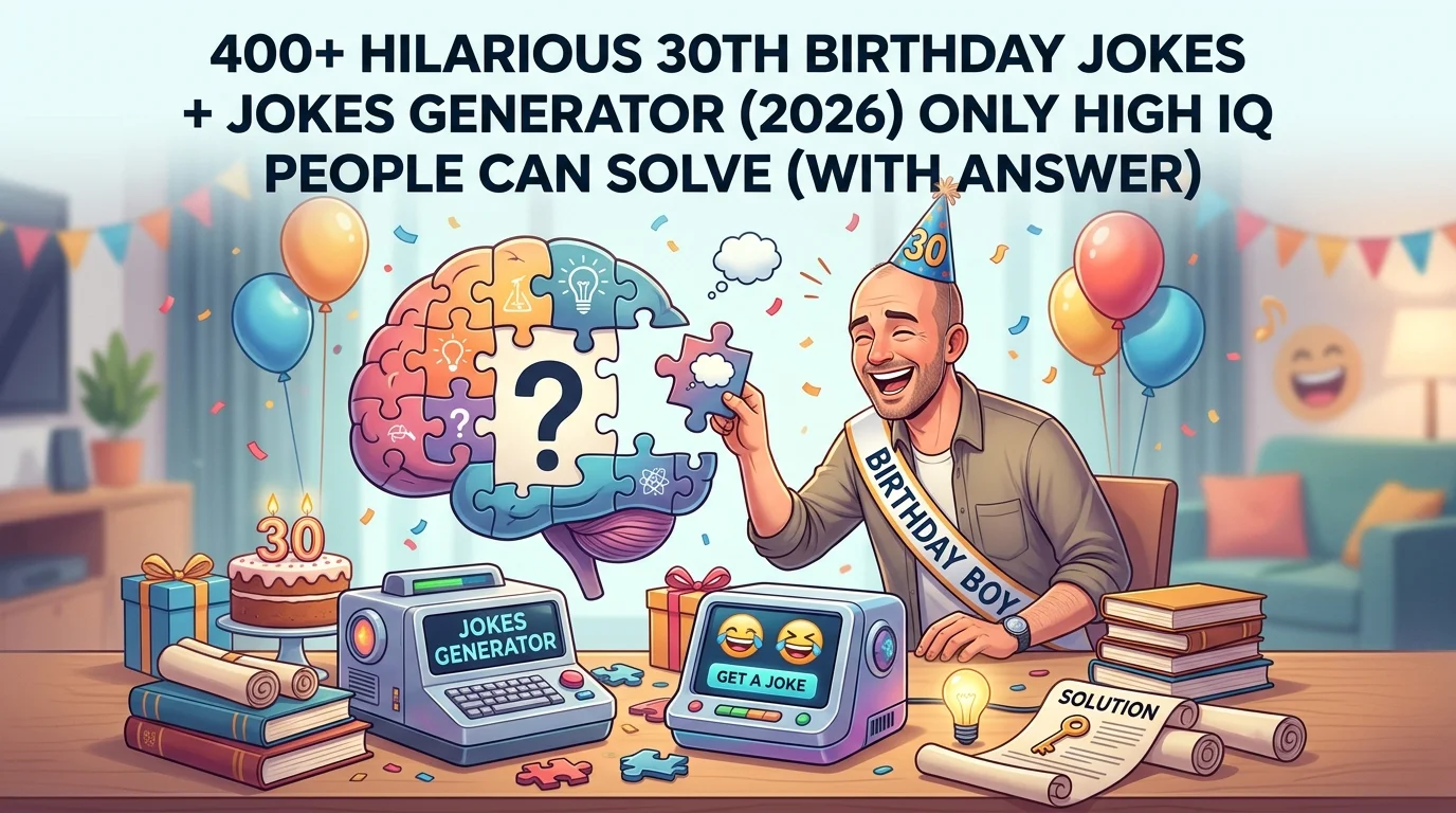 Hilarious 30Th Birthday Jokes Jokes Generator With Laugh Clouds