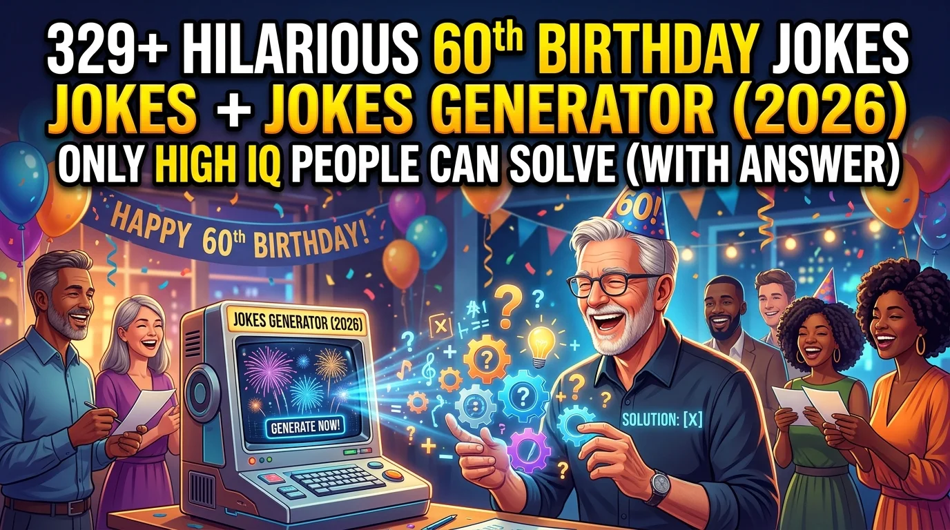 Hilarious 60th Birthday Jokes Jokes Generator With Laugh Clouds