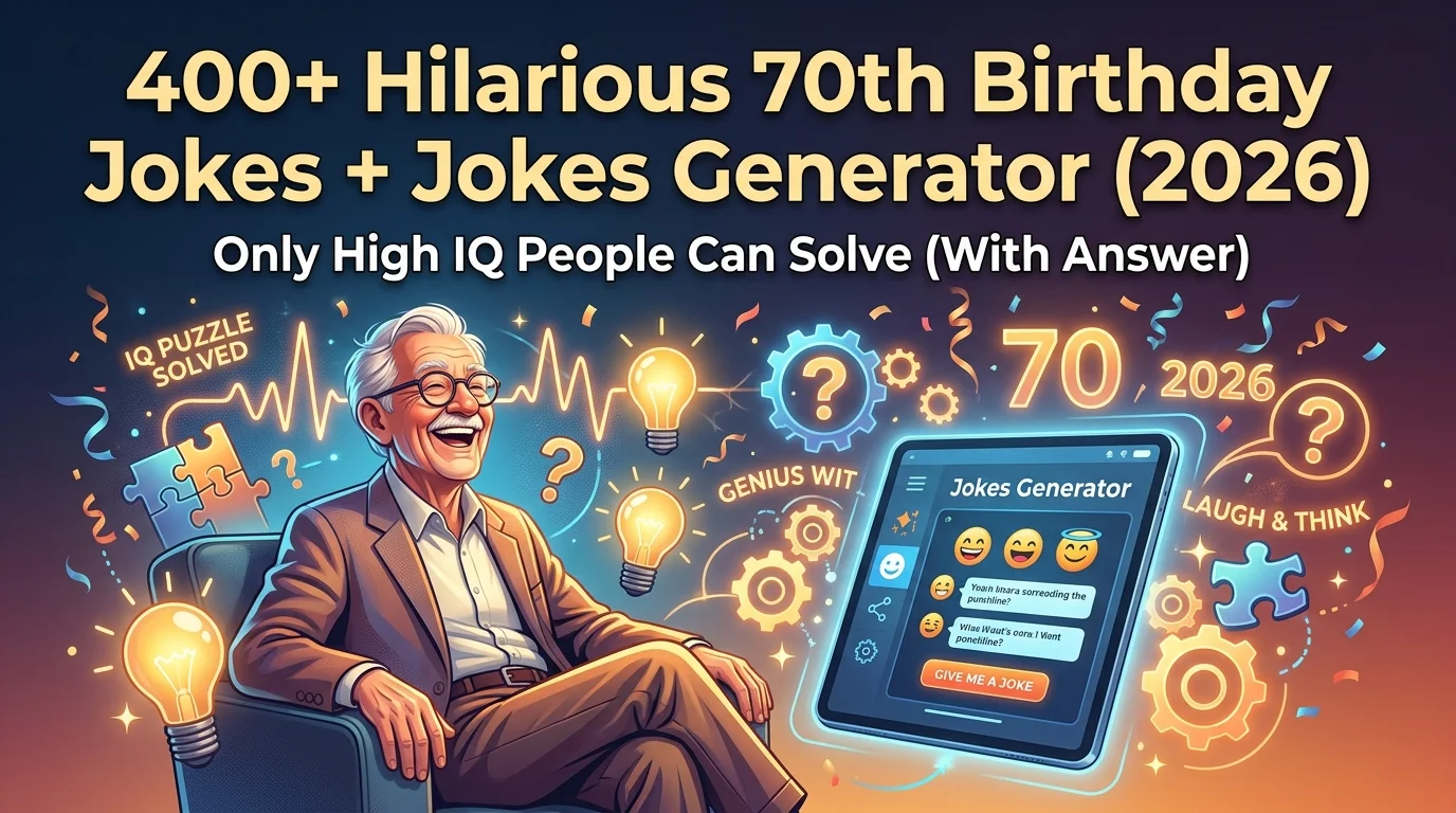 Hilarious- 70th- Birthday Jokes Jokes Generator With Laugh Clouds