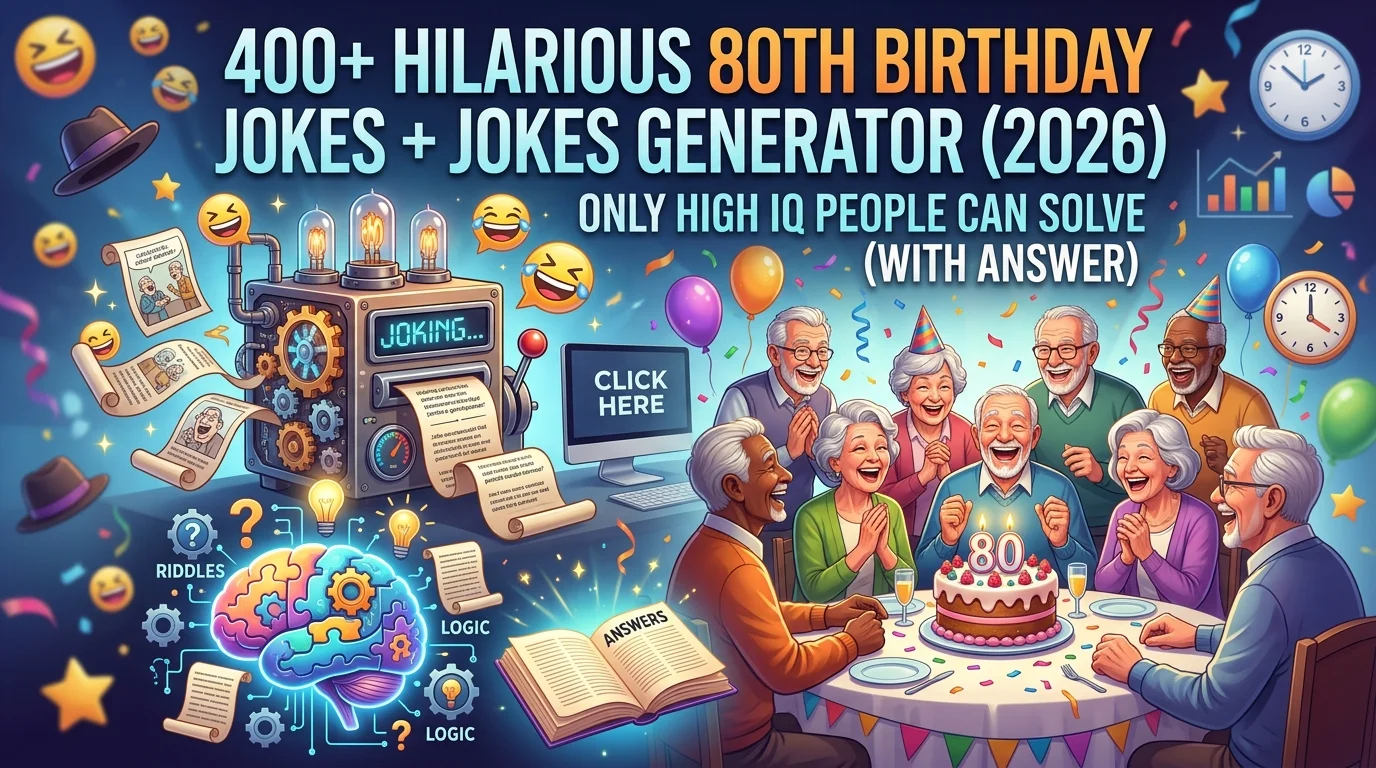 Hilarious 80th Birthday Jokes With Laugh Clouds