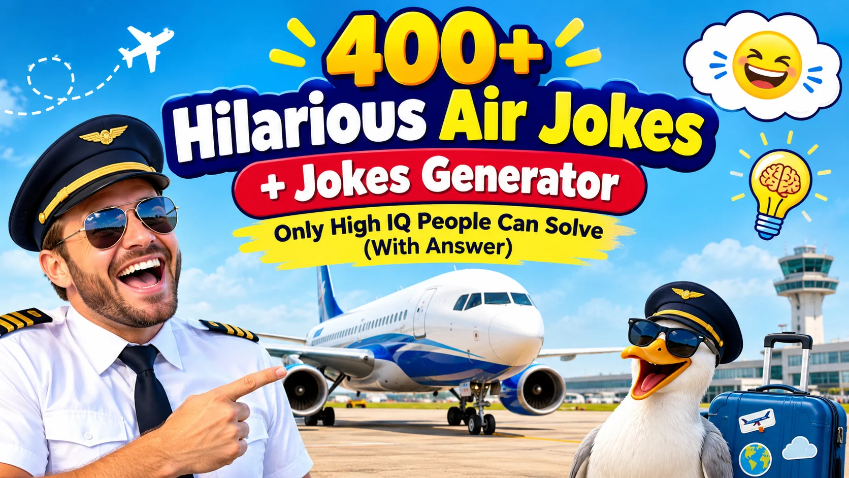 Hilarious Air Jokes Jokes Generator with laugh clouds