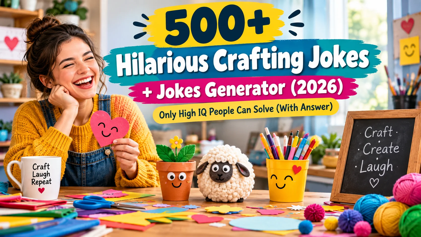 Hilarious Crafting Jokes with laugh clouds