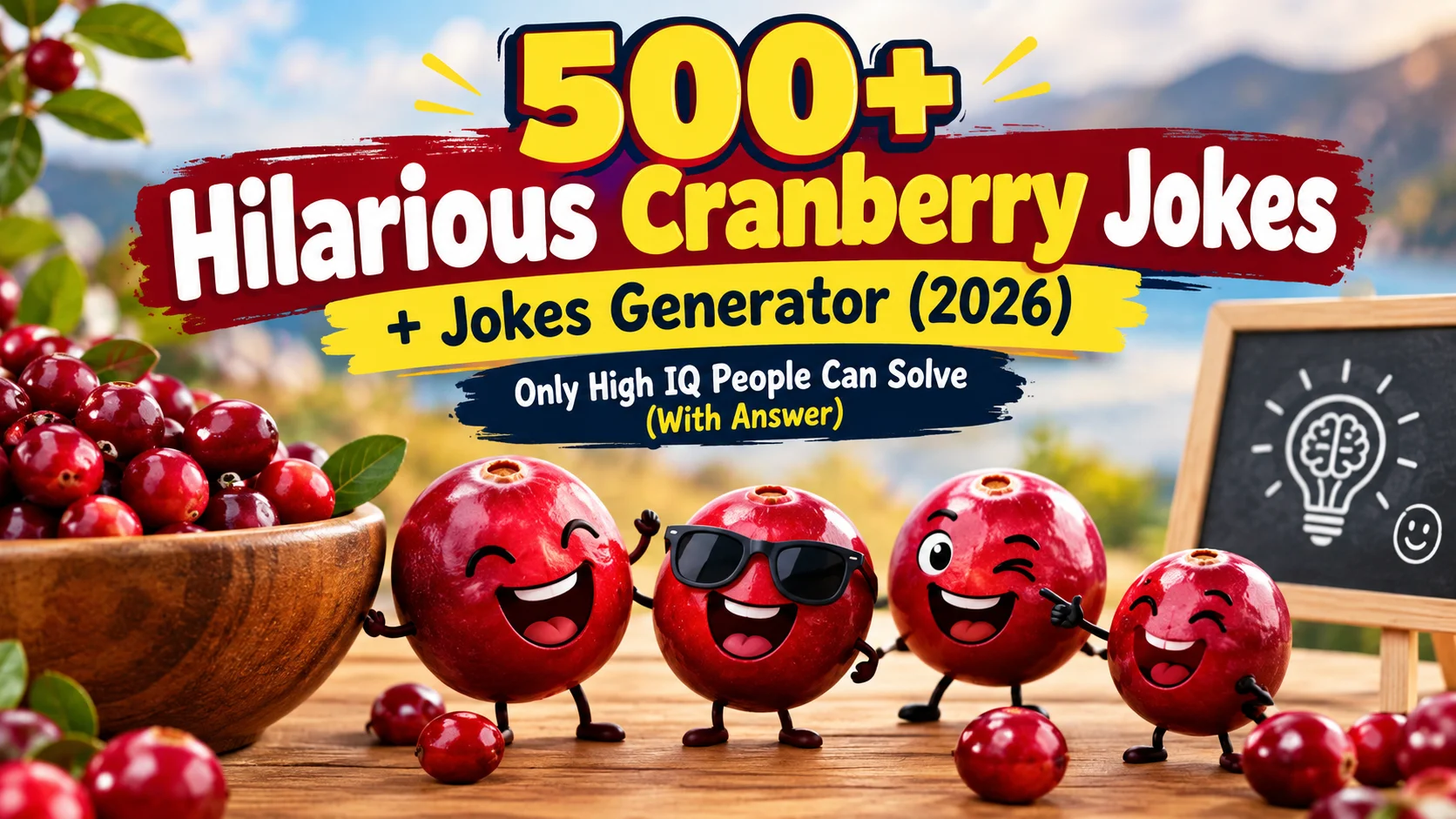 Hilarious- Cranberry Jokes with laugh clouds