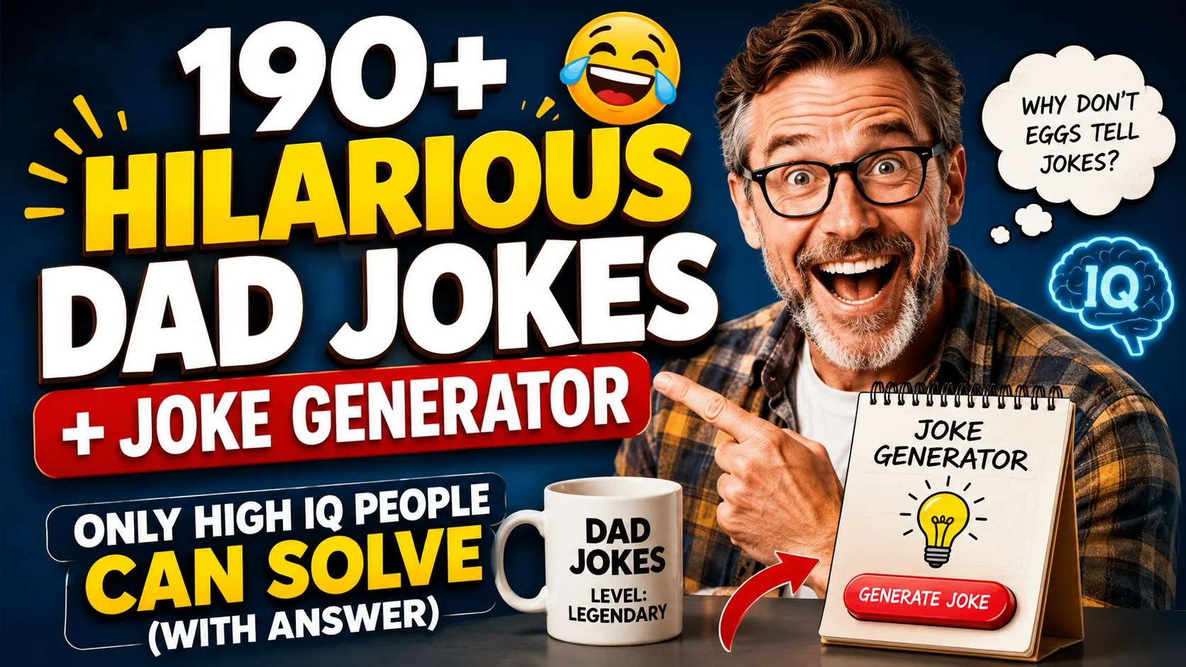 Hilarious Dad Jokes with laugh clouds