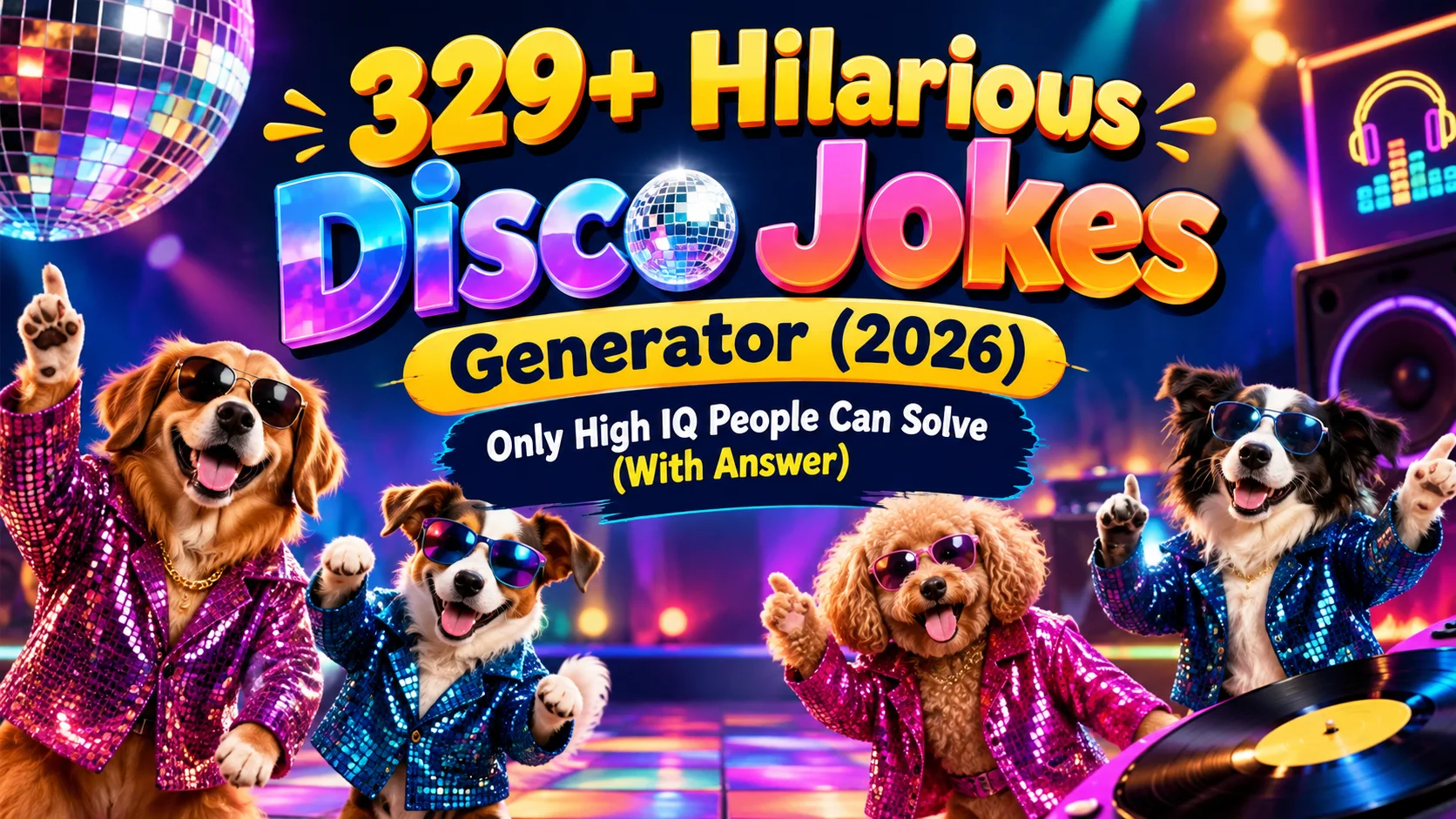 Hilarious Disco Jokes with laugh clouds