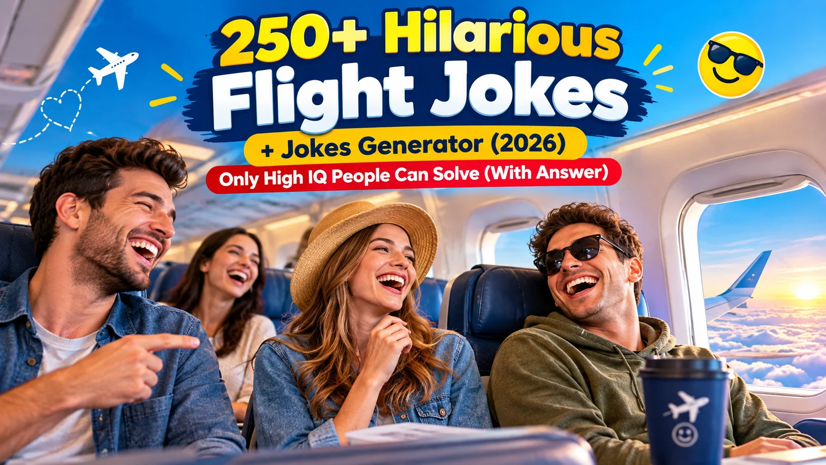 Hilarious Flight Jokes with laugh clouds