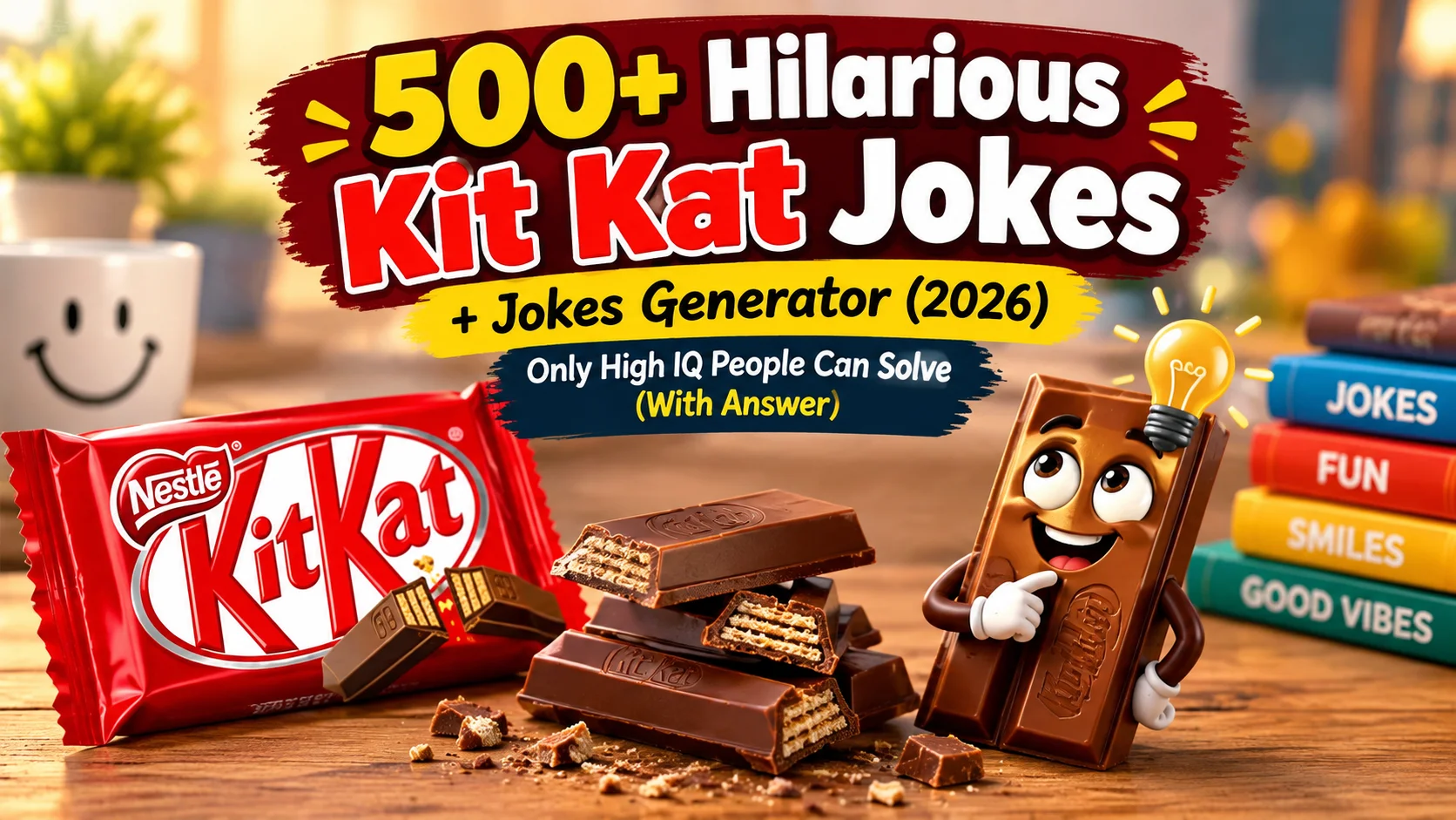 Hilarious Kit Kat Jokes with laugh clouds