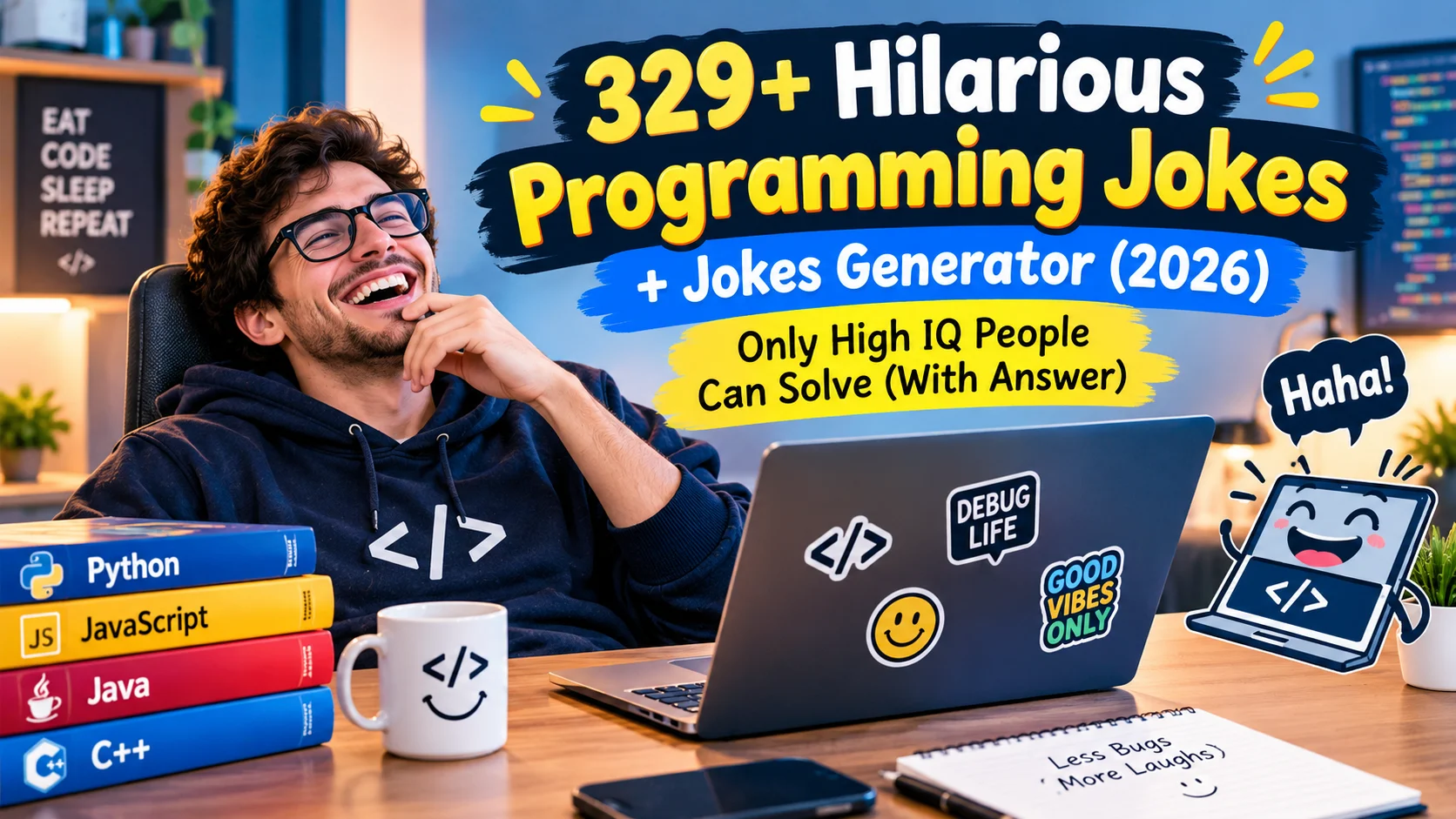 Hilarious Programming Jokes with laugh clouds