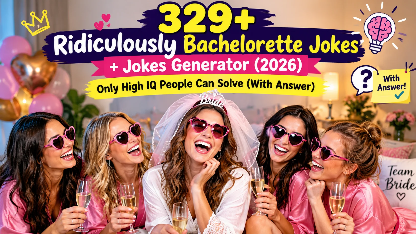 Ridiculously Bachelorette Jokes with laugh clouds