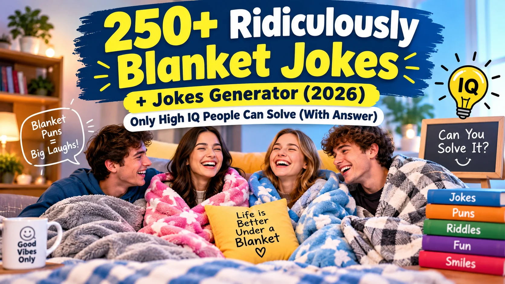 Ridiculously Blanket Jokes with laugh clouds