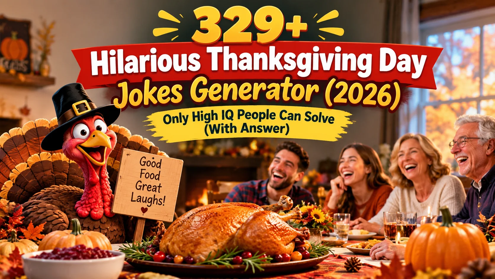 Hilarious Thanksgiving Day Jokes With Laugh Clouds