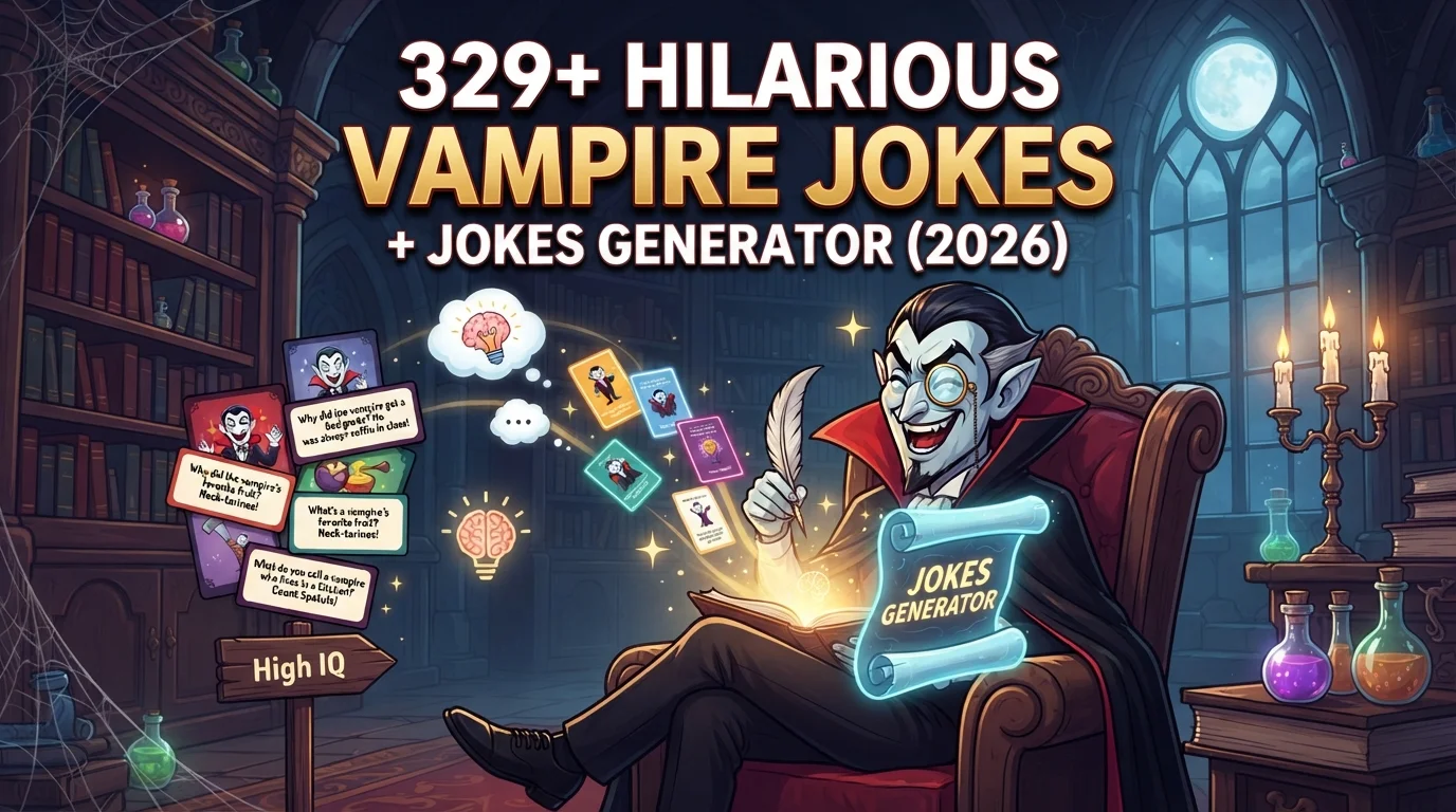 Hilarious Vampire Joke With Laugh Clouds